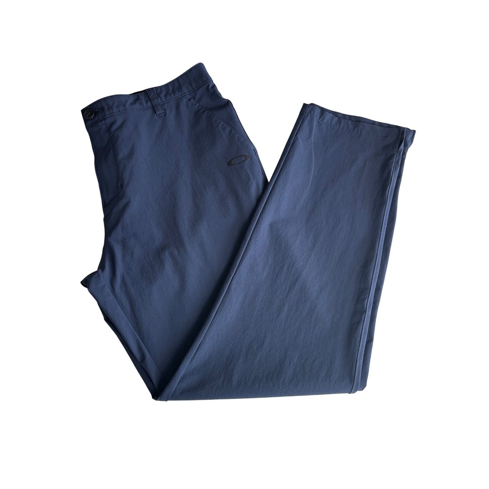 Oakley Mens Regular Fit Golf Pants Navy Blue Chino Trousers Size 36 Athleisure